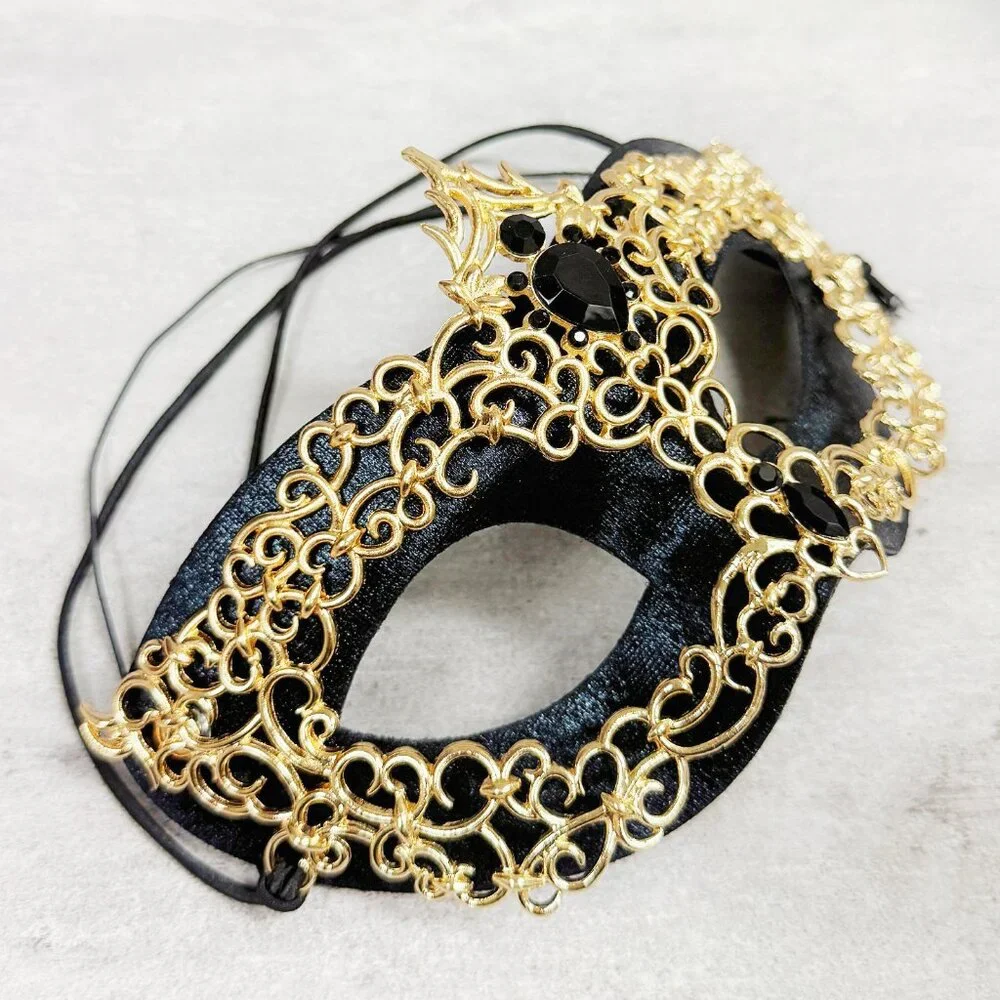 Men's masquerade mask, masquerade ball mask, Gold Black masquerade Mask, 2 in 1